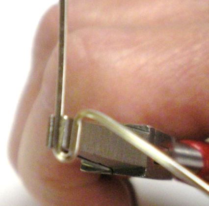 Judy Larson's Adding Loops for Dangles on a Classic Wire Bezel Wrap - , Classic Wire Jewelry, Wire Wrapping, Wrapping, Wire Wrapping Jewelry, bend one side wire at a 90° angle